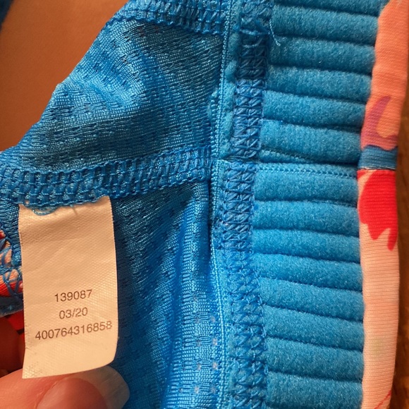 Small Fila Sport Racerback Bra Bright Back Keyhole Red Pink Blue Green Vent Grey - Picture 8 of 10